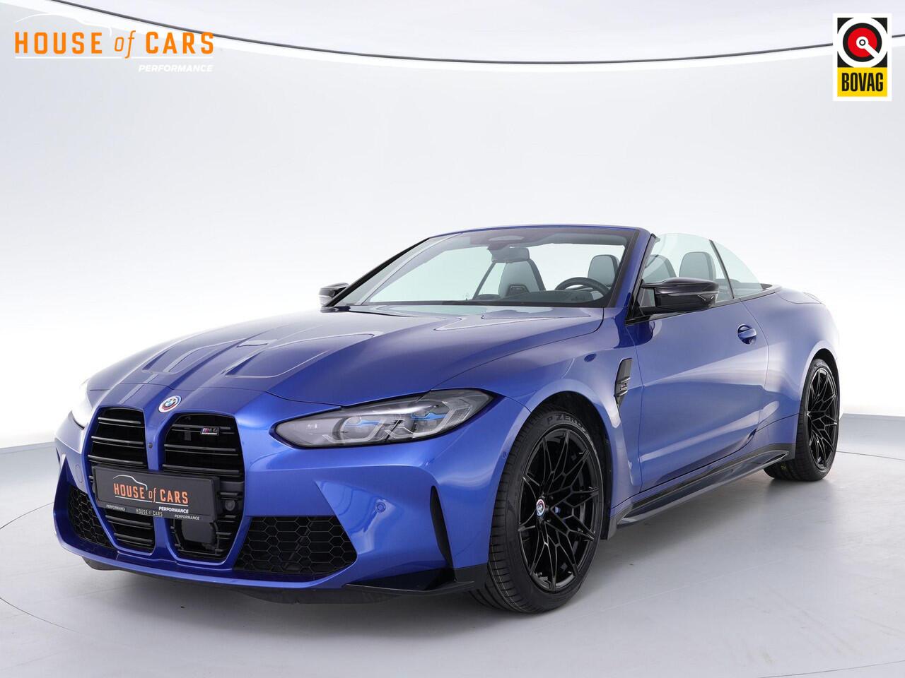 BMW M4 Competition Cabrio 510pk xDrive |dealer onderhouden|M-sport|M-sport stoelen|Laser LED|memory|360 camera|nekverwarming|sportuitlaat|HUD|blind spot|stoelventilatie + verwarming|