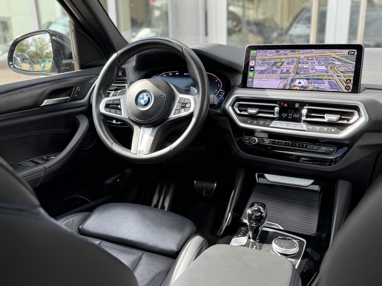 BMW X3 xDrive30e High Ex. M-Sport|SOH95%|Pano|Laser|HUD|360Cam|HiFi|Carbon zwart