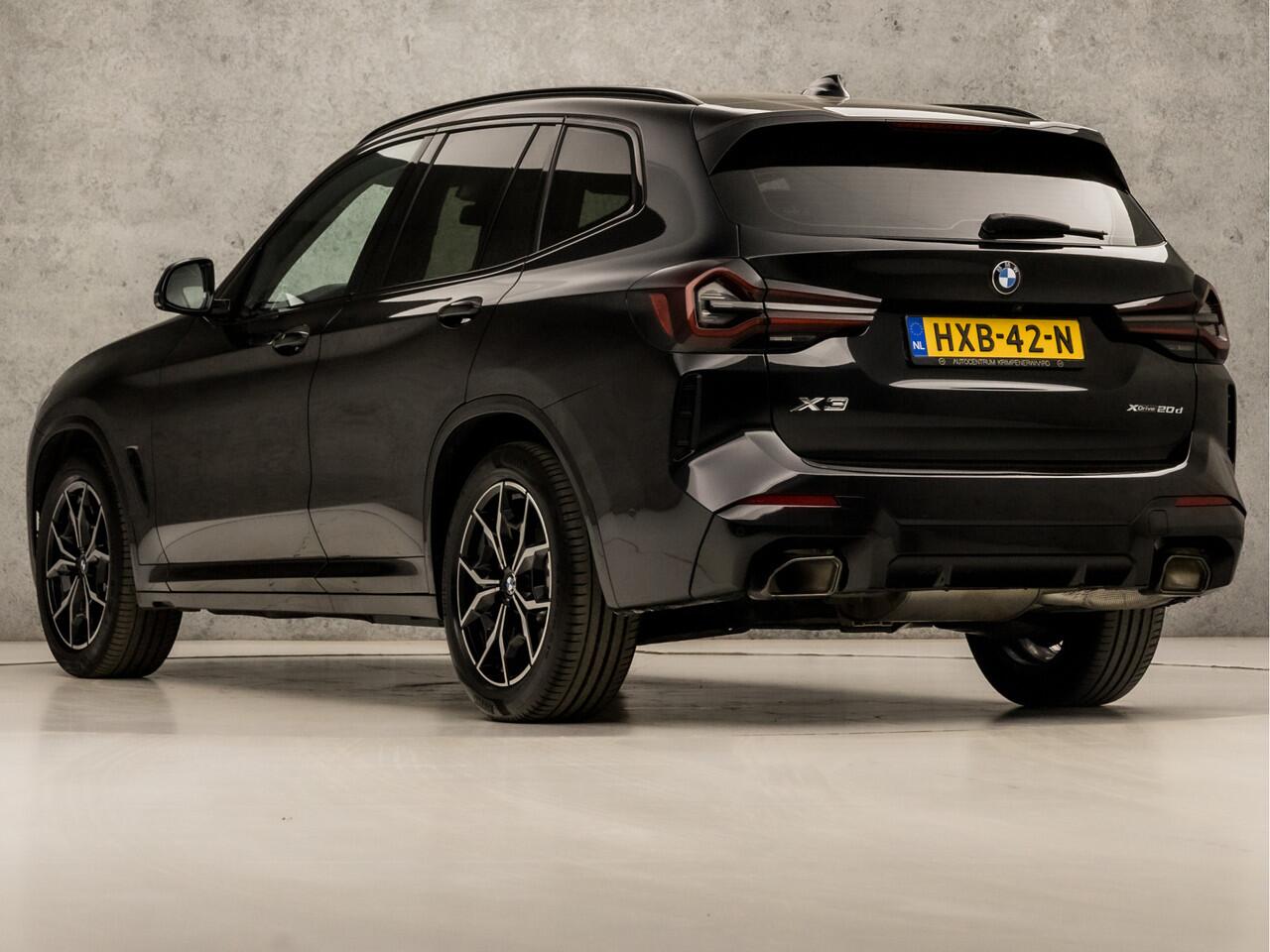 BMW X3 xDrive20d High Executive M Sport 191Pk Automaat (PANORAMADAK, M STUUR, LASER LED, APPLE CARPLAY, HARMAN/KARDON, STOELVERWARMING VOOR/ACHTER, LEDER, ELEK ACHTERKLEP, NIEUWSTAAT)