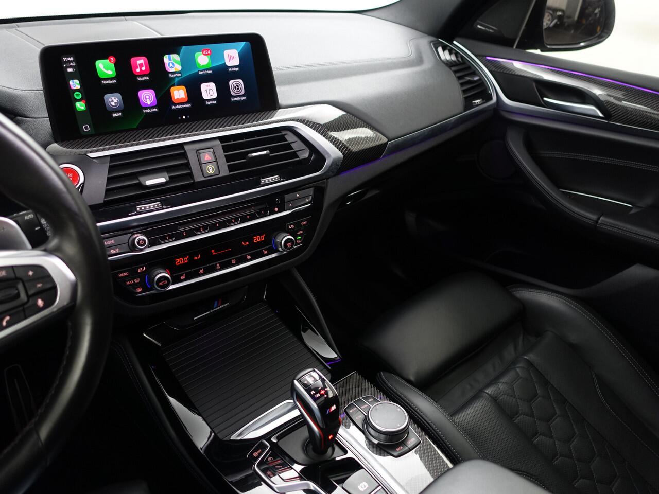 BMW X3 M Competition 510pk- Carbon, Harman Kardon, Stoelventilatie, 360 Camera, Head Up, Sfeerverlichting, Elek Trekhaak