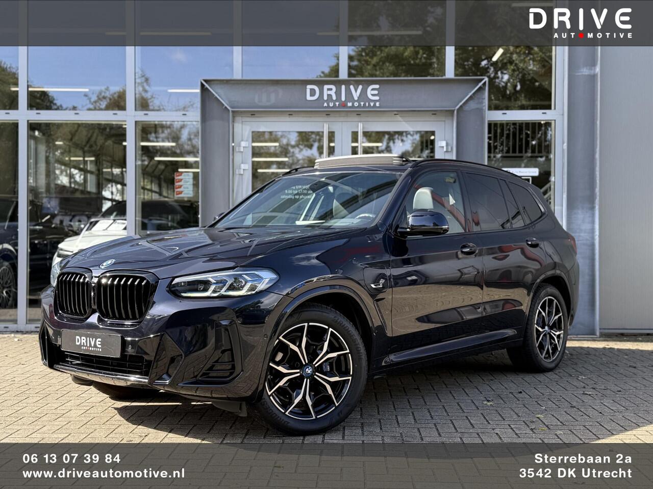 BMW X3 xDrive30e High Ex. M-Sport|SOH95%|Pano|Laser|HUD|360Cam|HiFi|Carbon zwart
