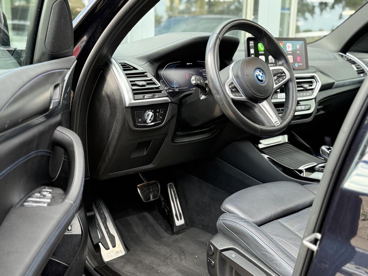 BMW X3 xDrive30e High Ex. M-Sport|SOH95%|Pano|Laser|HUD|360Cam|HiFi|Carbon zwart
