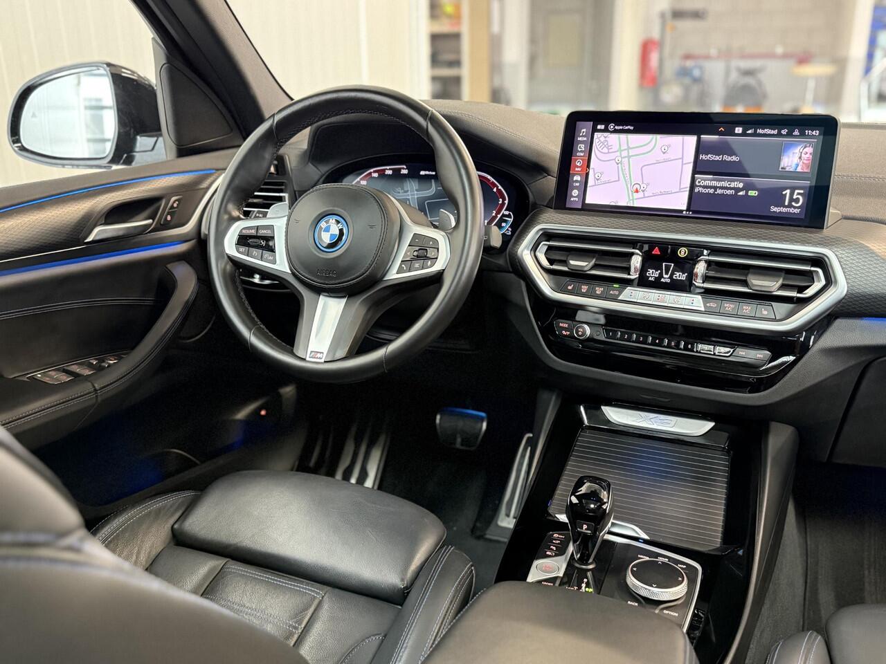 BMW X3 xDrive30e High Ex. M-Sport|SOH95%|Pano|Laser|HUD|360Cam|HiFi|Carbon zwart