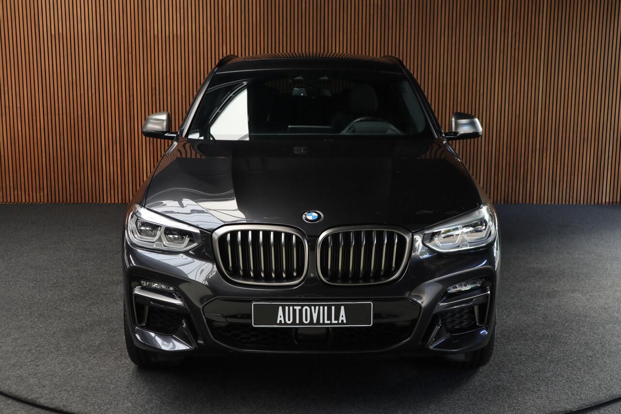 BMW X4 M40i HUD Panodak 360° Harman K Leer ACC Navi Keyless Entry & Go Elektr. uitklapbare trekhaak Elektr. bedienbare achterklep Memory seats Climate voor & achter PDC Zwarte hemelbekleding 21 inch LM v