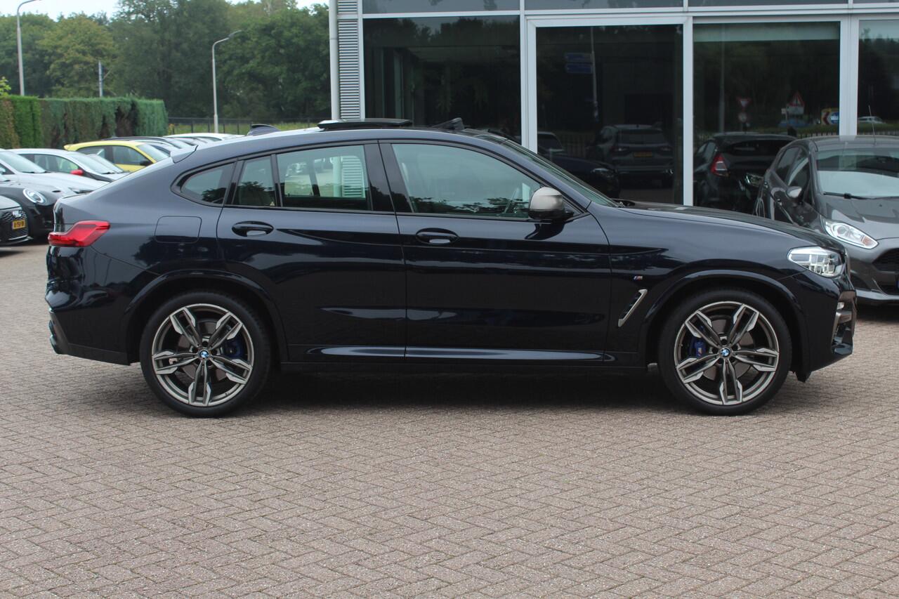 BMW X4 M40i High Executive / Trekhaak / Panoramadak / Camera / Head-up / Luxe Leder / 21'' / Harman Kardon / Navigatie / Stuur+Stoelverwarming / DAB / Dodehoek / Cruise Control
