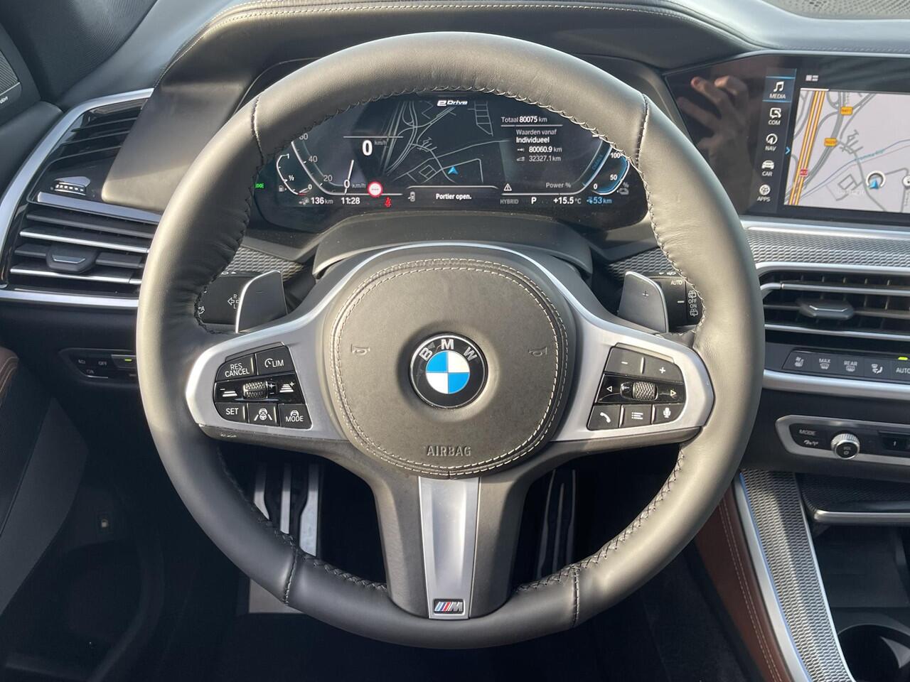 BMW X5 xDrive45e High Executive M Sport 21''/Softclose/Active Steering/Panoramadak Skylounge/Head-up/Led Laser/Harman Kardon/Dodehoek/360 camera/Luchtvering/Leder + massage + memory