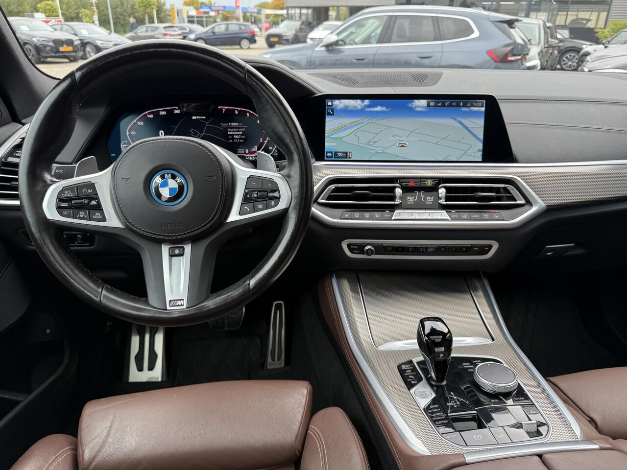 BMW X5 xDrive45e High Executive M Sport Laser Licht Trekhaak Panoramadak Comfortzetels 22 Inch 4WD Besturing ACC Head-Up Display Keyless Entry Stuurwielverwarming