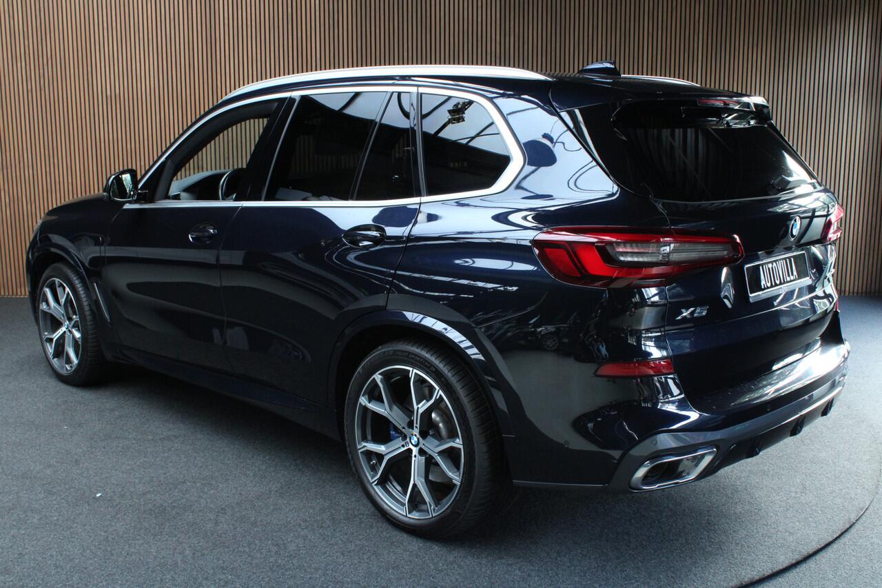 BMW X5 xDrive45e M-sport HUD 360° ACC Matrix Leer Navi PDC Memory seats Elektr. bedienbaar achterklep Elektr. uitklapbare trekhaak Sportstoelen Luchtvering Stoelverwarming 21'' LM velgen BTW auto