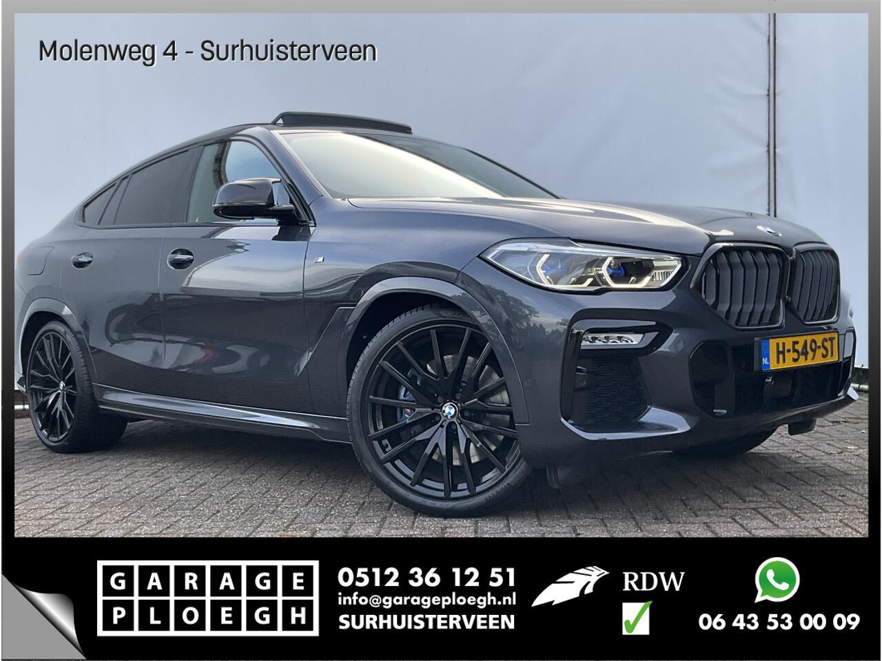 BMW X6 xDrive40i M-Sport Skylounge 360° Laser AirSusp. Pano HK Trekhaak Carbon BOMVOL!
