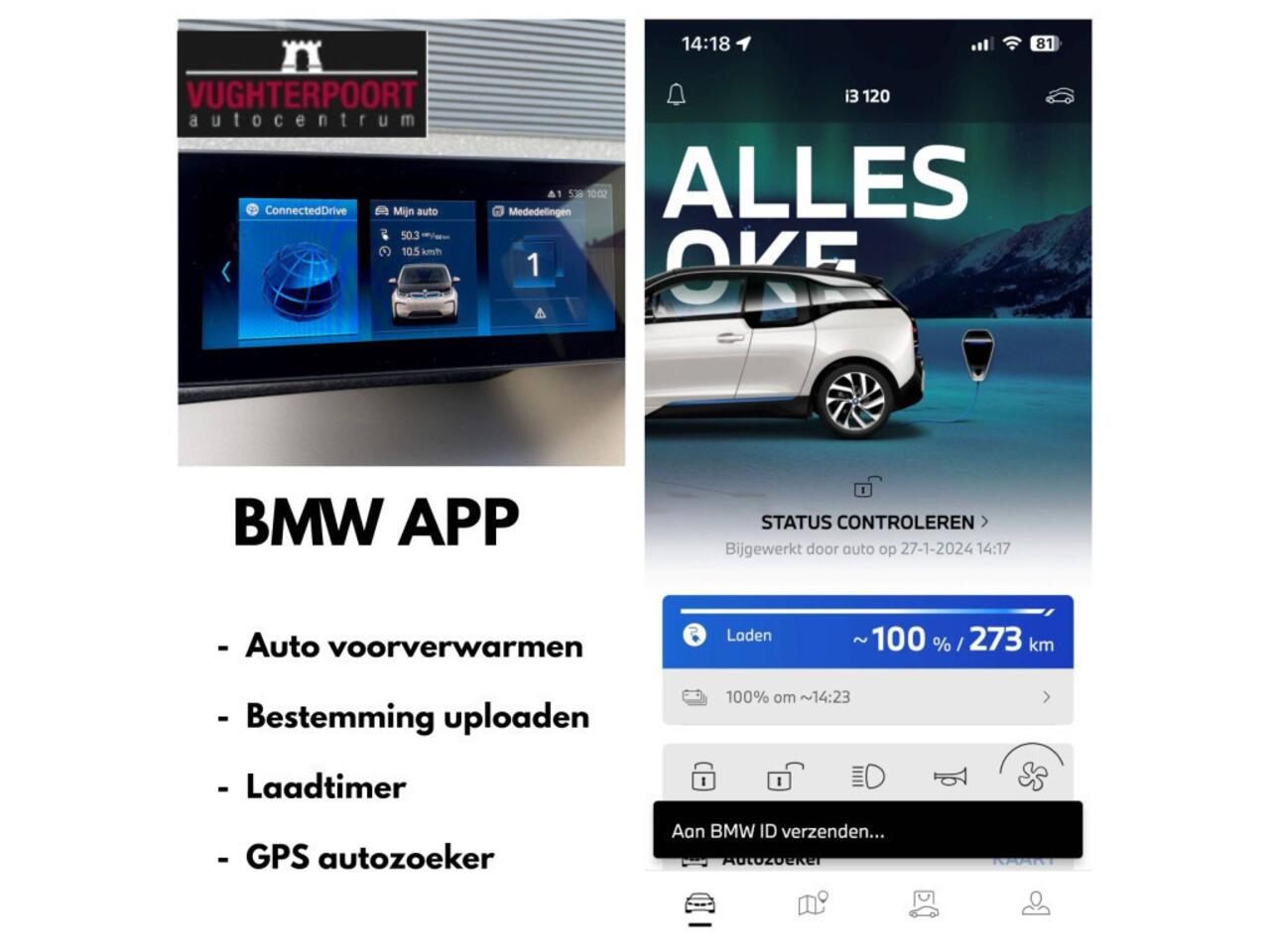 BMW i3 120Ah 42 kWh /Warmtepomp/33.000kmLED/All-season19"/Cruise/3-Fase