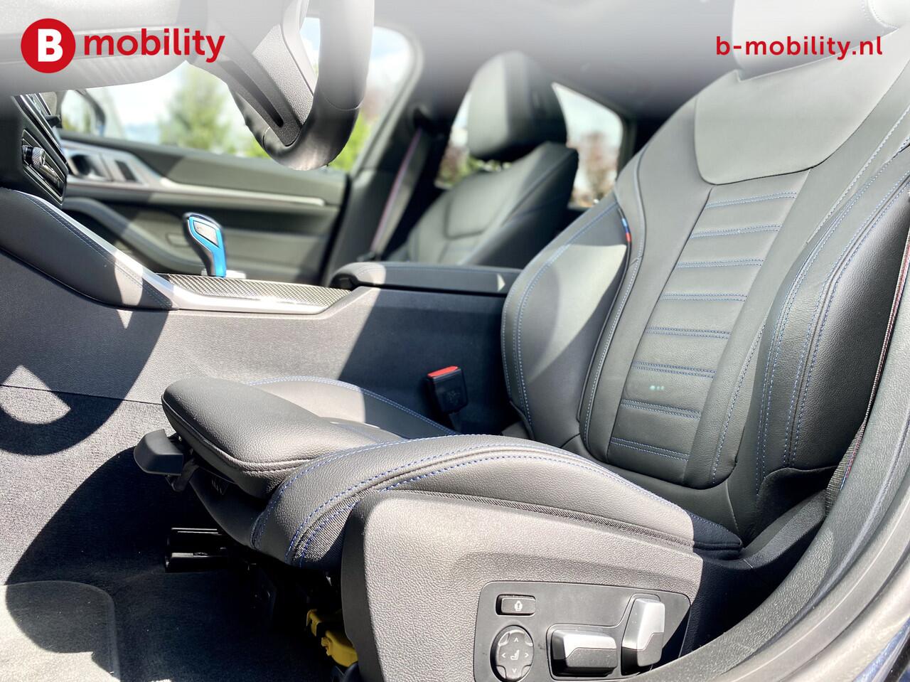 BMW i4 M50 544Pk High Executive 84 kWh Elektrisch verstelbare stoelen | Trekhaak 1600kg | Schuif/Kanteldak | Driving Assistant Professional | Harman Kardon Sound System | Head Up Display | Verwarmbaar stuurwiel | Interieurlijsten Carbon Fibre | Parking Assist.