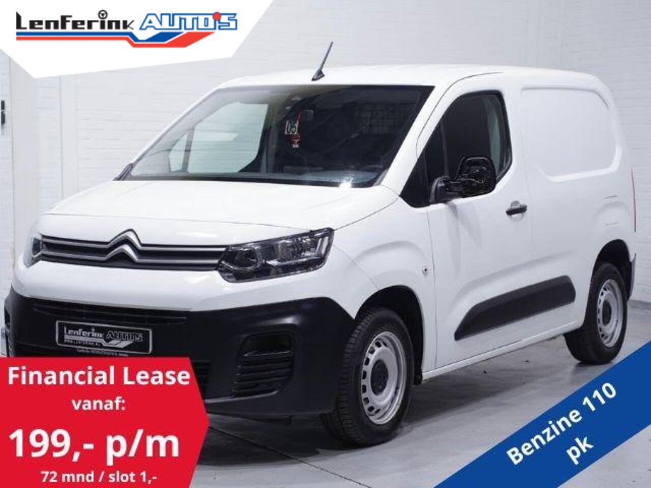 Citroen BERLINGO 1.2 Pure Tech 110 pk Benzine Airco Cruise Control, DAB+, PDC achter, 2-Zits