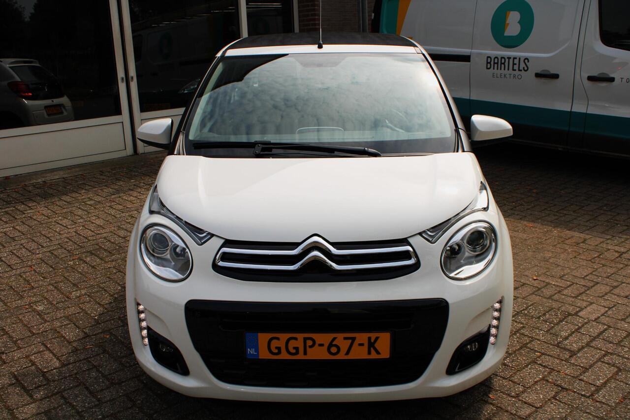Citroen C1 Airscape Shine Airco, CC, Carplay, NAVI, Elektr. schuif/kantel dak, Parkeersens. A, Leder, 15" LMV