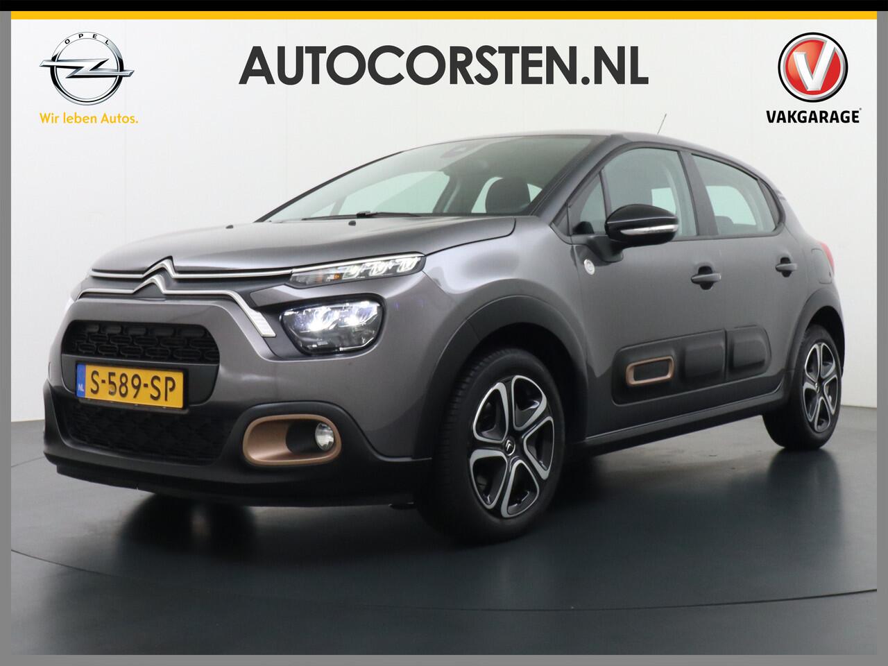 Citroen C3 1.2I Navi Ecc Apple Carplay Android Auto Cruise Control C-Series 16"lm Regensensor Spoorassistent ldws Bluetooth Pack Safety Lmv Origin. NLse auto ¤ 24.000 nieuw! 1e Eigenaar