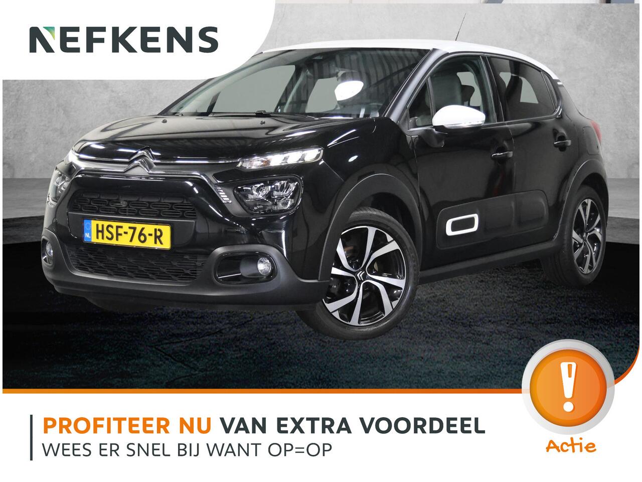 Citroen C3 110PK Feel Edition | 1ste eigenaar | AUTOMAAT | AppleCarplay/AndroidAuto | Armsteun | Camera | Cruise Control | Climate Control | StoelVerwarming | Navigatie | Isofix | Privacy Glass | Two-Tone |