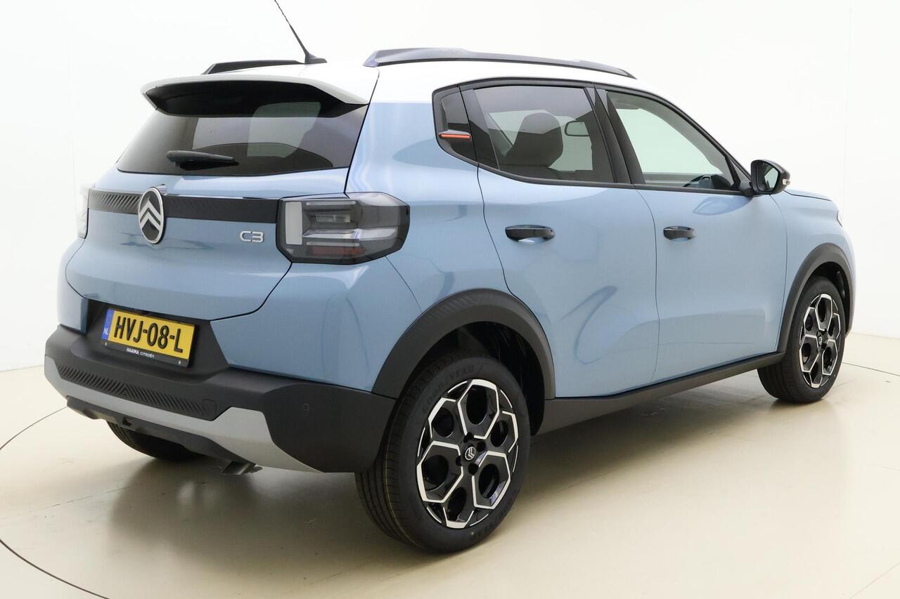 Citroen C3 1.2 Turbo You + Pack PLUS | Achteruit Rijcamera | Regensensor | Parkeer Sensoren Achter | Navigatie | Climate Control | Draadloze Apple Carplay & Android Auto | DAB+ | Airco