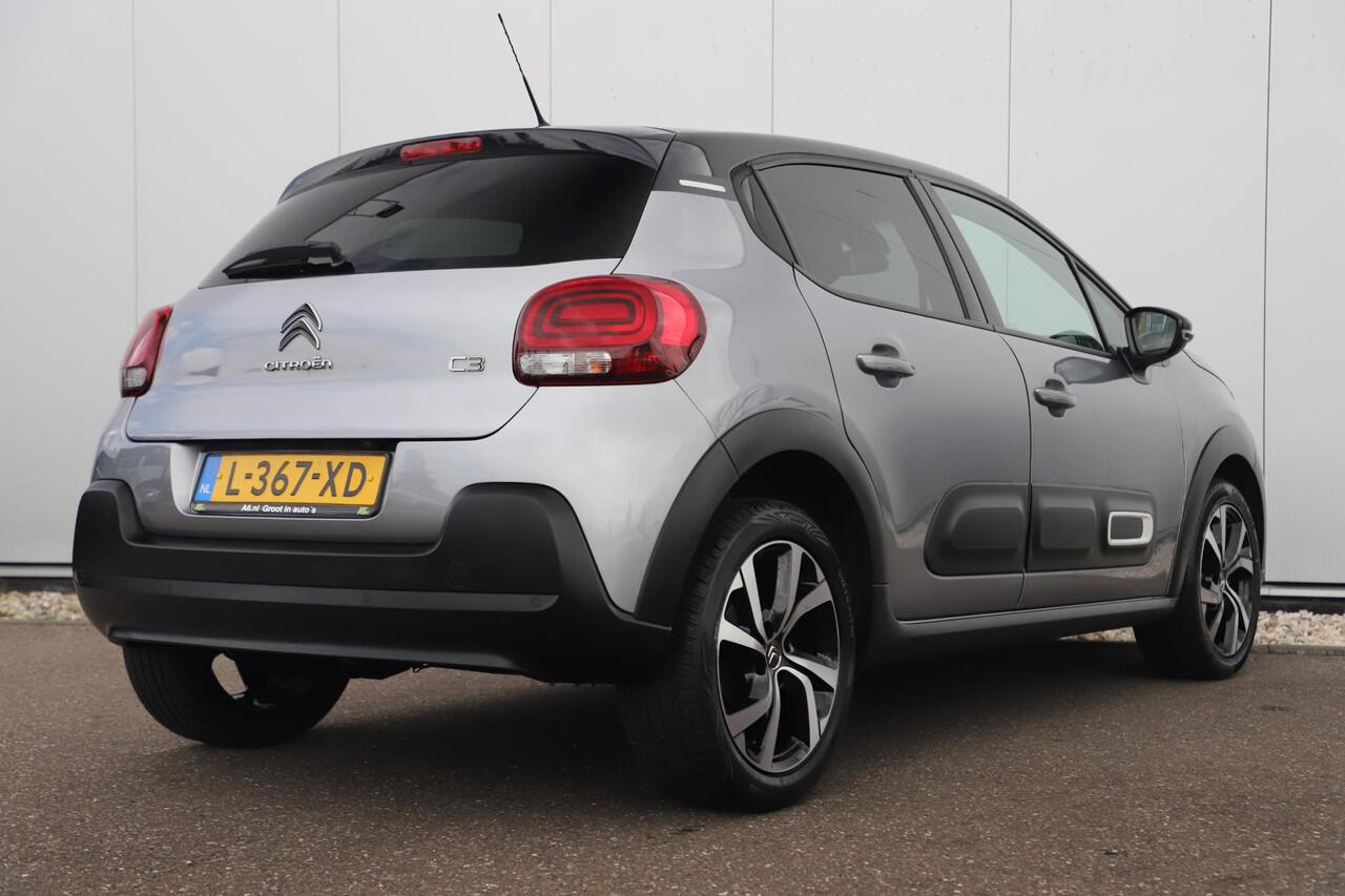 Citroen C3 1.2 PureTech Shine Navigatie Achteruitrijcamera 17 inch LMV Carplay Android Clima Cruise Rijstrooksensor
