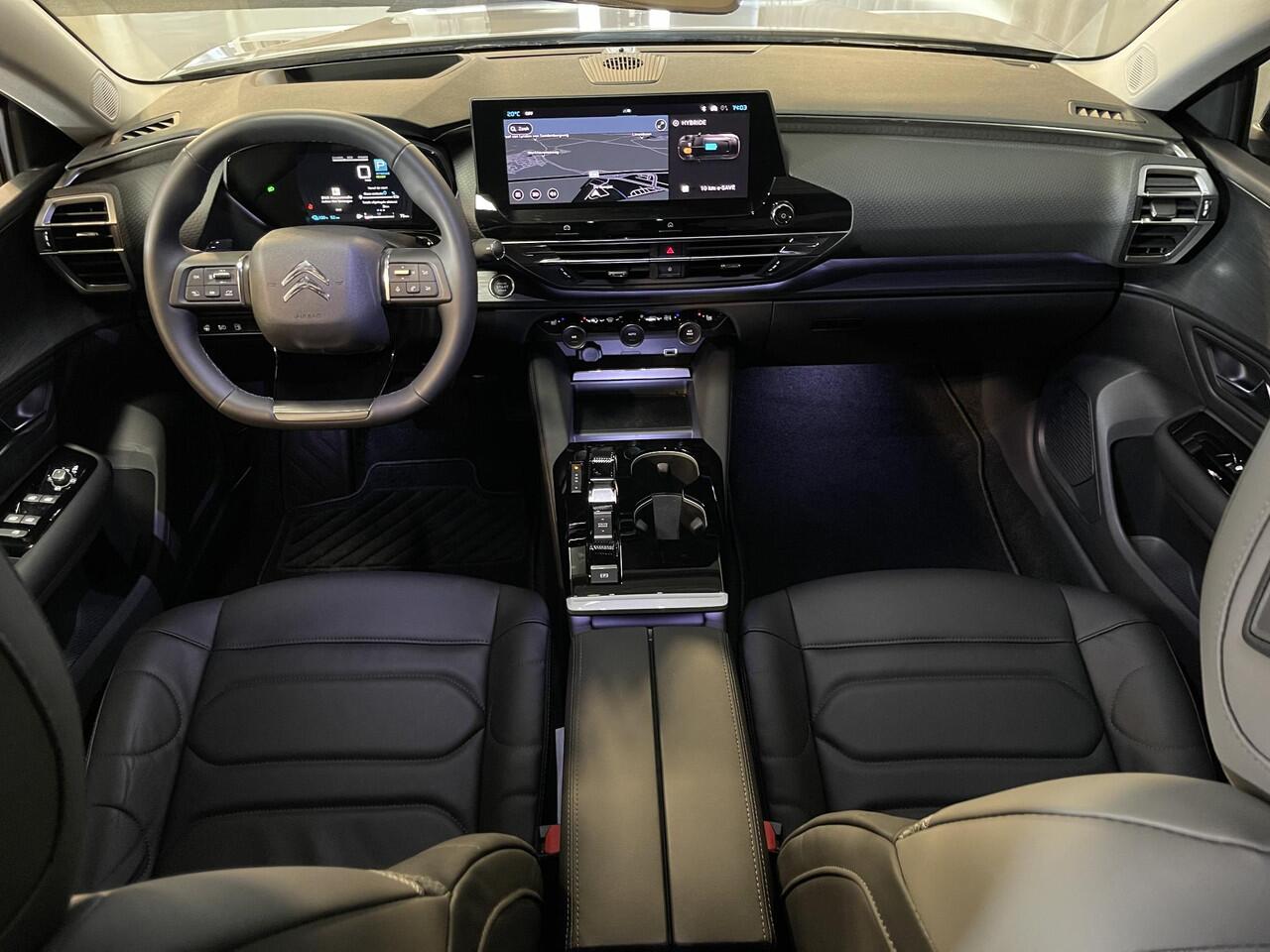 Citroen C5 X 1.6 Plug-in Hybrid Shine 19''/Leder/Dodehoek/Head-up display/Keyless/Stuur+stoelverwarming/Voorruitverwarming/DAB+/Camera