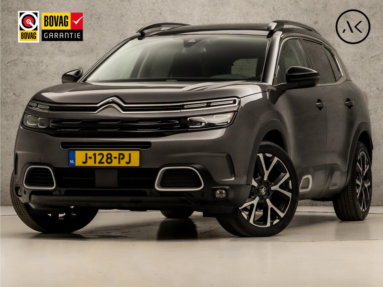 Citroen C5 Aircross 1.2 PureTech Sport Automaat (PANORAMADAK, APPLE CARPLAY, GROOT NAVI, 360 CAMERA, LEDER, SPORTSTOELEN, STOELVERWARMING, GETINT GLAS, ADAPTIVE CRUISE, ELEK ACHTERKLEP, NIEUWSTAAT)