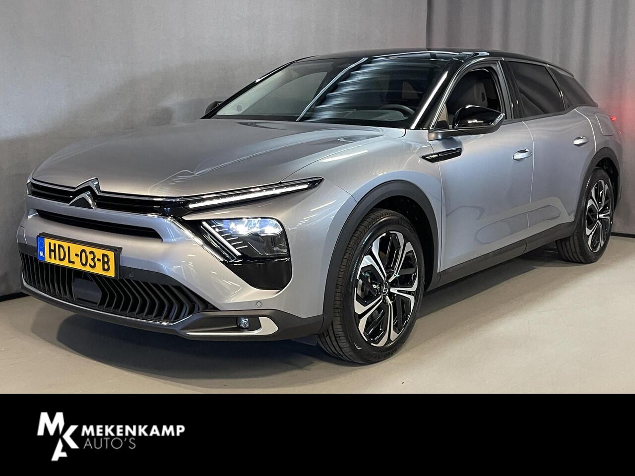 Citroen C5 X 1.6 Plug-in Hybrid Shine 19''/Leder/Dodehoek/Head-up display/Keyless/Stuur+stoelverwarming/Voorruitverwarming/DAB+/Camera