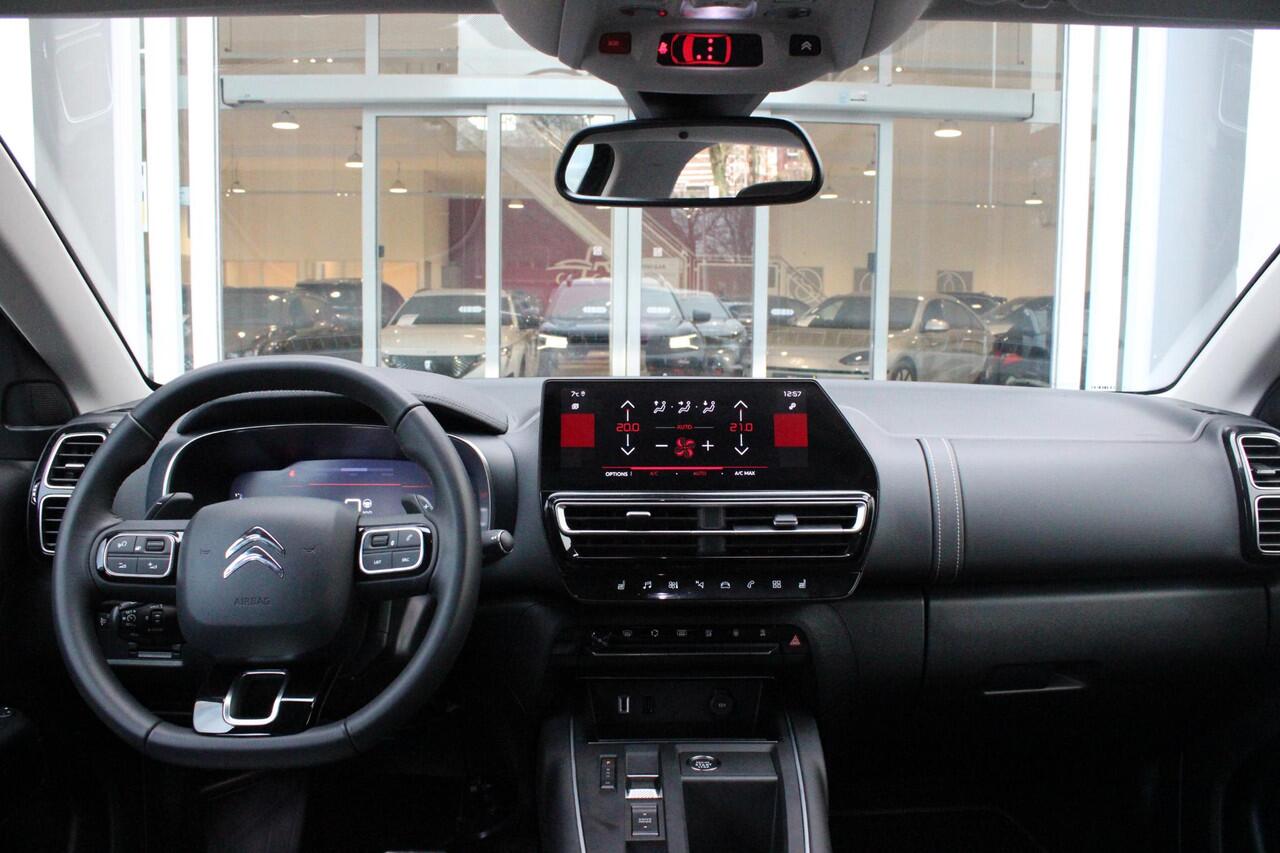 Citroen C5 Aircross 1.2 136PK AUTOMAAT Hybrid ë-SERIES | ELEKTRISCH BEDIENBARE BESTUURDERSSTOEL | APPLE CARPLAY/ANDROID AUTO | NAVIGATIE | FULL LED KOPLAMPEN | CLIMATE CONTROL | DAB+ RADIO | 19" LICHTMETALEN VELGEN | KEYLESS ENTRY/START | DODEHOEK DETECTIE | ADAPTIV