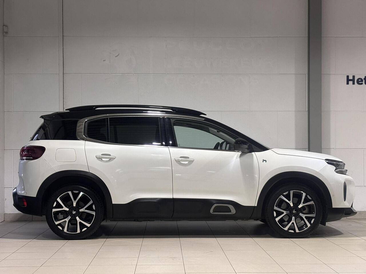 Citroen C5 Aircross Shine Pack 1.6 HYbrid PHEV 225pk e-EAT8 | TWO-TONE! | SCHUIF/KANTELDAK | ADAPTIVE CRUISE | 360° CAMERA | PARK ASSIST | LEDER | DODEHOEKBEW. | KEYLESS ENTRY