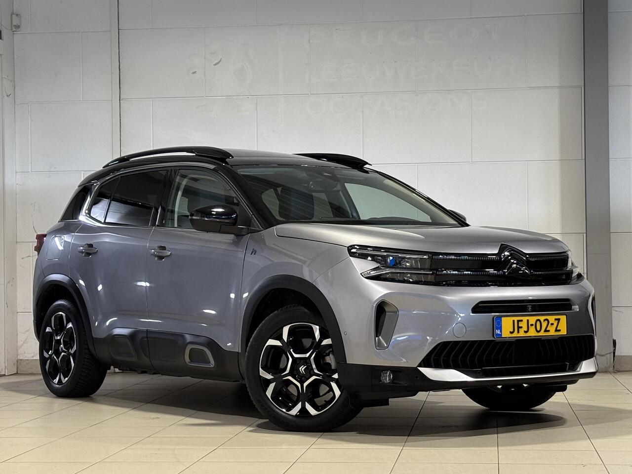 Citroen C5 Aircross Shine 1.6 HYbrid PHEV 225pk e-EAT8 | TWO-TONE! | SCHUIF/KANTELDAK | ADAPTIVE CRUISE | 360° CAMERA | PARK ASSIST | LEDER | KEYLESS ENTRY | ALL-SEASONBANDEN