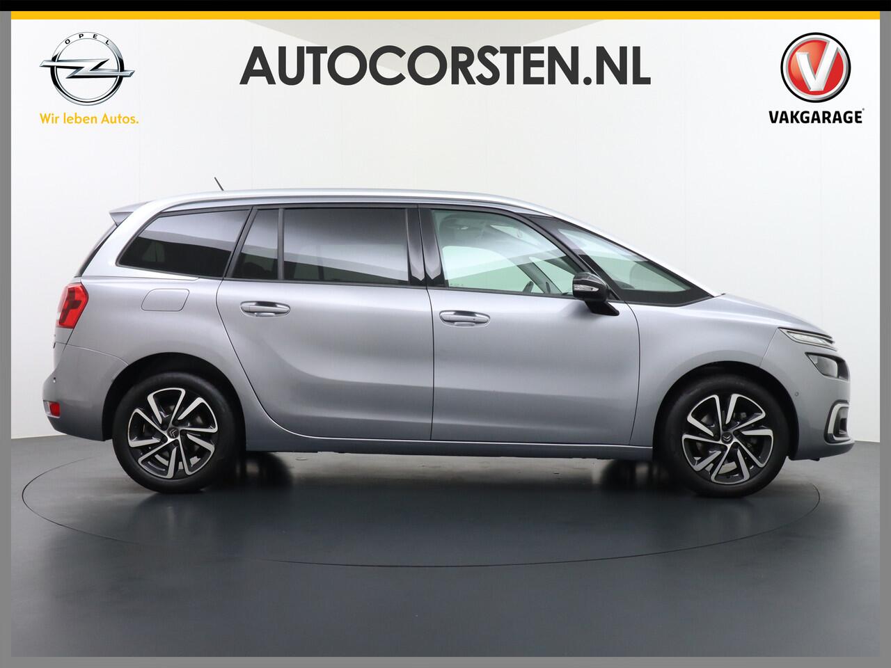Citroen GRAND C4 PICASSO SpaceTourer T131pk AUT-8 7-Pers. Apple Carplay Android Auto Camera Navi Pdc Keyless Stoelverwarming DAB Cruise Control Pdc Ecc Bluetooth Usb Led Isofix Lmv PureTech Shine Origineel Nederlandse Auto