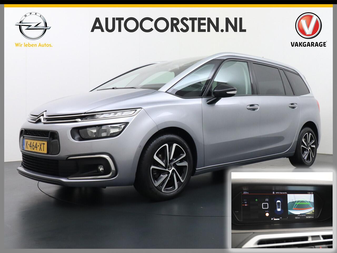 Citroen GRAND C4 PICASSO SpaceTourer T131pk AUT-8 7-Pers. Apple Carplay Android Auto Camera Navi Pdc Keyless Stoelverwarming DAB Cruise Control Pdc Ecc Bluetooth Usb Led Isofix Lmv PureTech Shine Origineel Nederlandse Auto