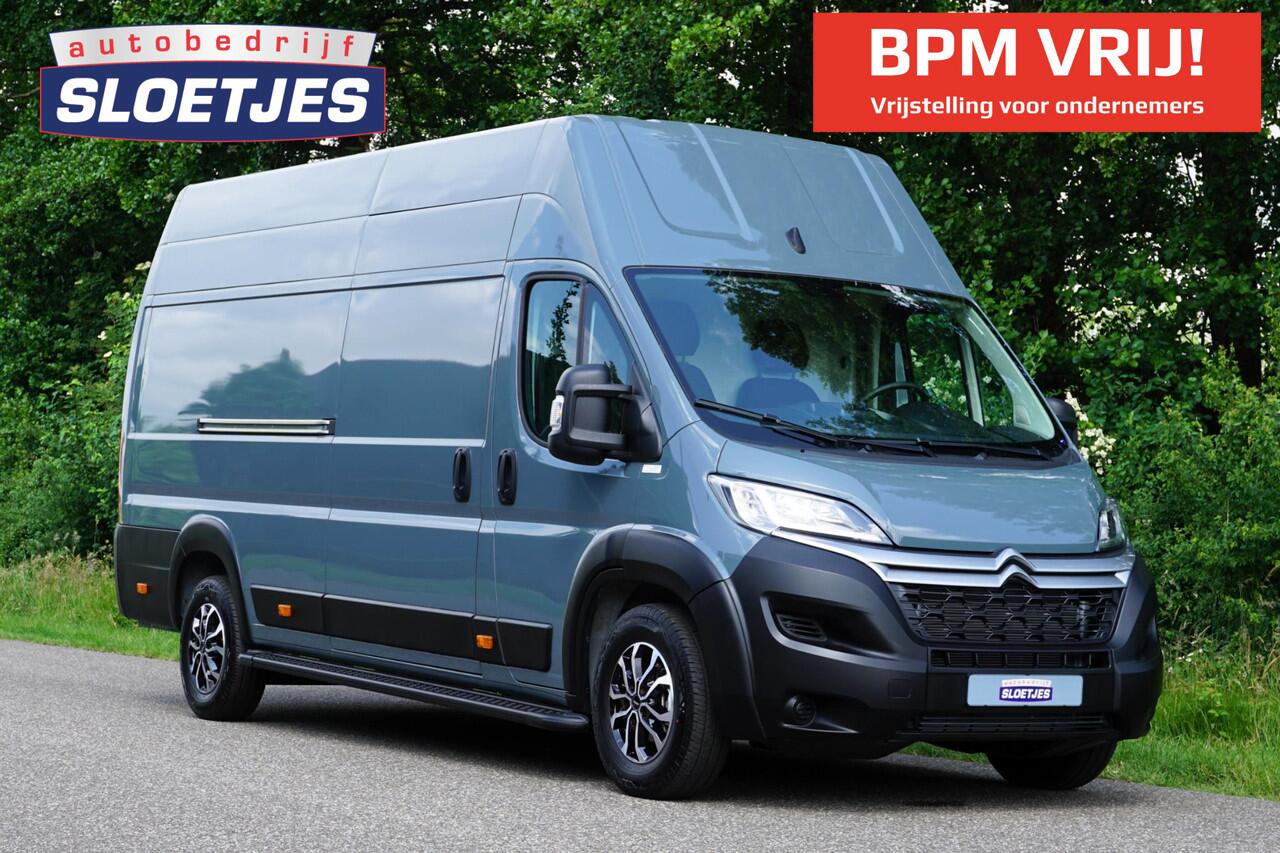 Citroen JUMPER 2.2 BlueHDi 165 L4H3 Zwaar 3.5t Nieuw |Camera |Cruise |Carplay |Airco |Parkeersensoren |Dode-hoek detectie |Extra hoog en lang |Mooie camperbasis |BPM Voordeel |165 pk |Thunder grijs
