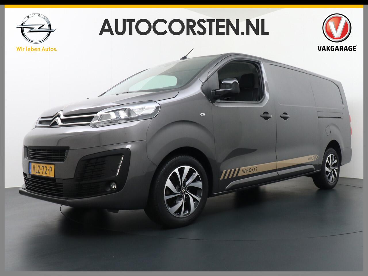 Citroen JUMPY 2.0D 145pk XL L3H1 3-Persoons Navi Apple Carplay Android Auto Cruise Pdc 2X Schuifdeur Cruise DAB+ Bordherkenning WiFi Citroen Connect Regen/Lichtsensor Dodehoeksensor SpoorAssist Voorruit+Wisserverwarmd 1e Eigenaar Euro 6 370Nm koppel