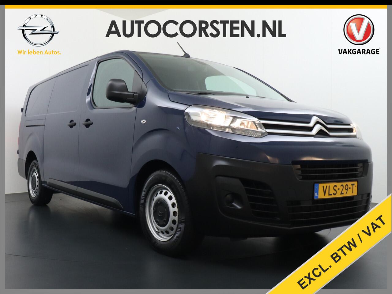 Citroen JUMPY 2.0HDI 123PK AUT-8 H1L3 120 XL 3-P Airco Cruise Control 3 persoons Schuifdeur Betonplex Lat om Lat betimmering Achterdeuren Bluetooth Euro 6