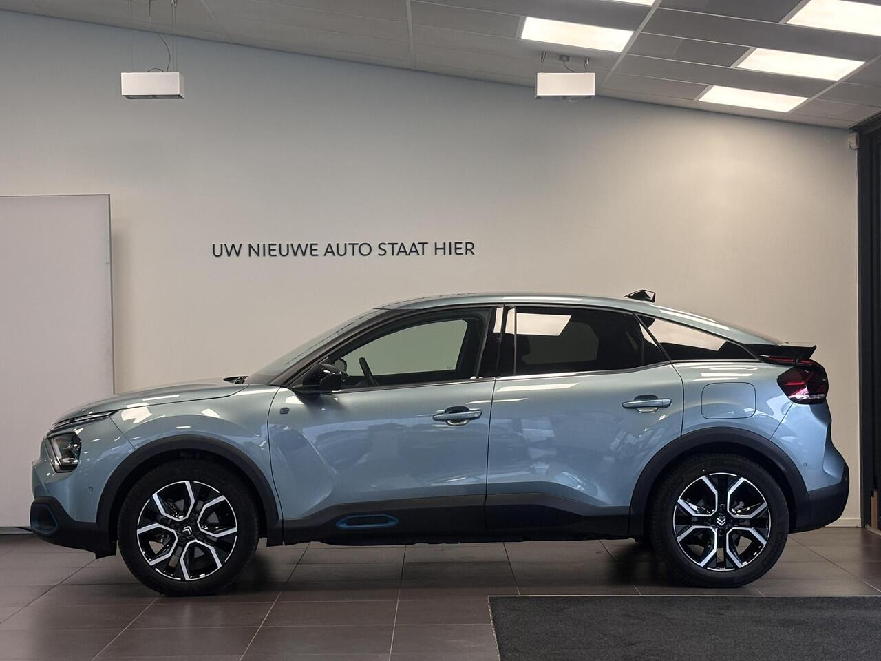 Citroen ë-C4 Shine EV 50kWh 136pk AUTOMAAT | UNIEKE KM-STAND! | LEDER | ADAPTIVE CRUISE | NAVI | STOEL+STUURVERW. | APPLE CARPLAY / ANDROID AUTO | CAMERA | CLIMA | DAB+