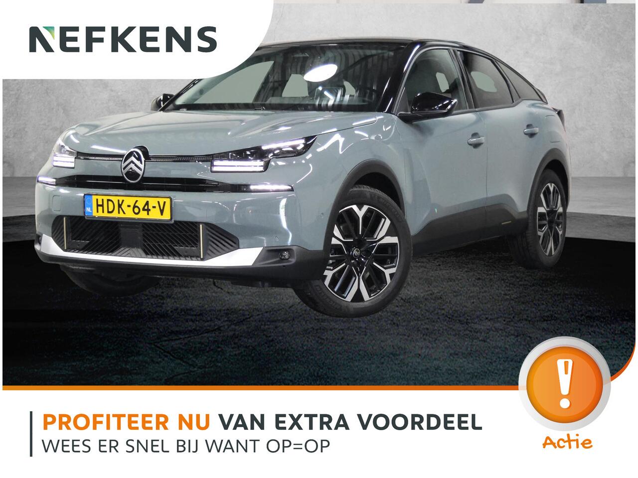 Citroen ë-C4 Max 156PK Extended range 54 kWh | AppleCarPlay/AndroidAuto | Adaptieve Cruise Control | Navigatie | LMV | Climate Control | 360'Camera | Head-Up Display | Armsteun | Isofix | Privacy Glass |