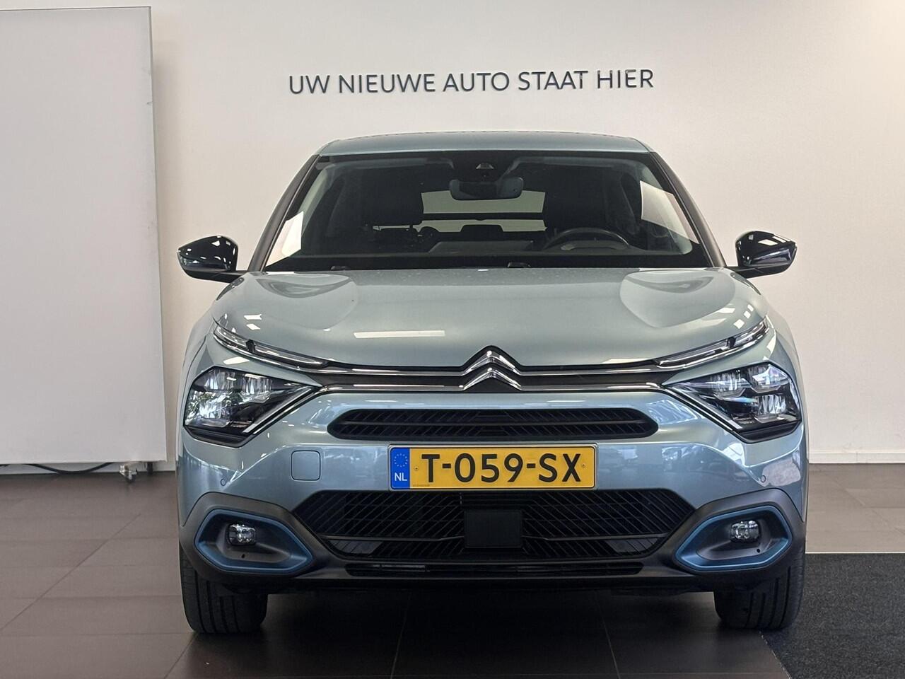 Citroen ë-C4 Shine EV 50kWh 136pk AUTOMAAT | UNIEKE KM-STAND! | LEDER | ADAPTIVE CRUISE | NAVI | STOEL+STUURVERW. | APPLE CARPLAY / ANDROID AUTO | CAMERA | CLIMA | DAB+