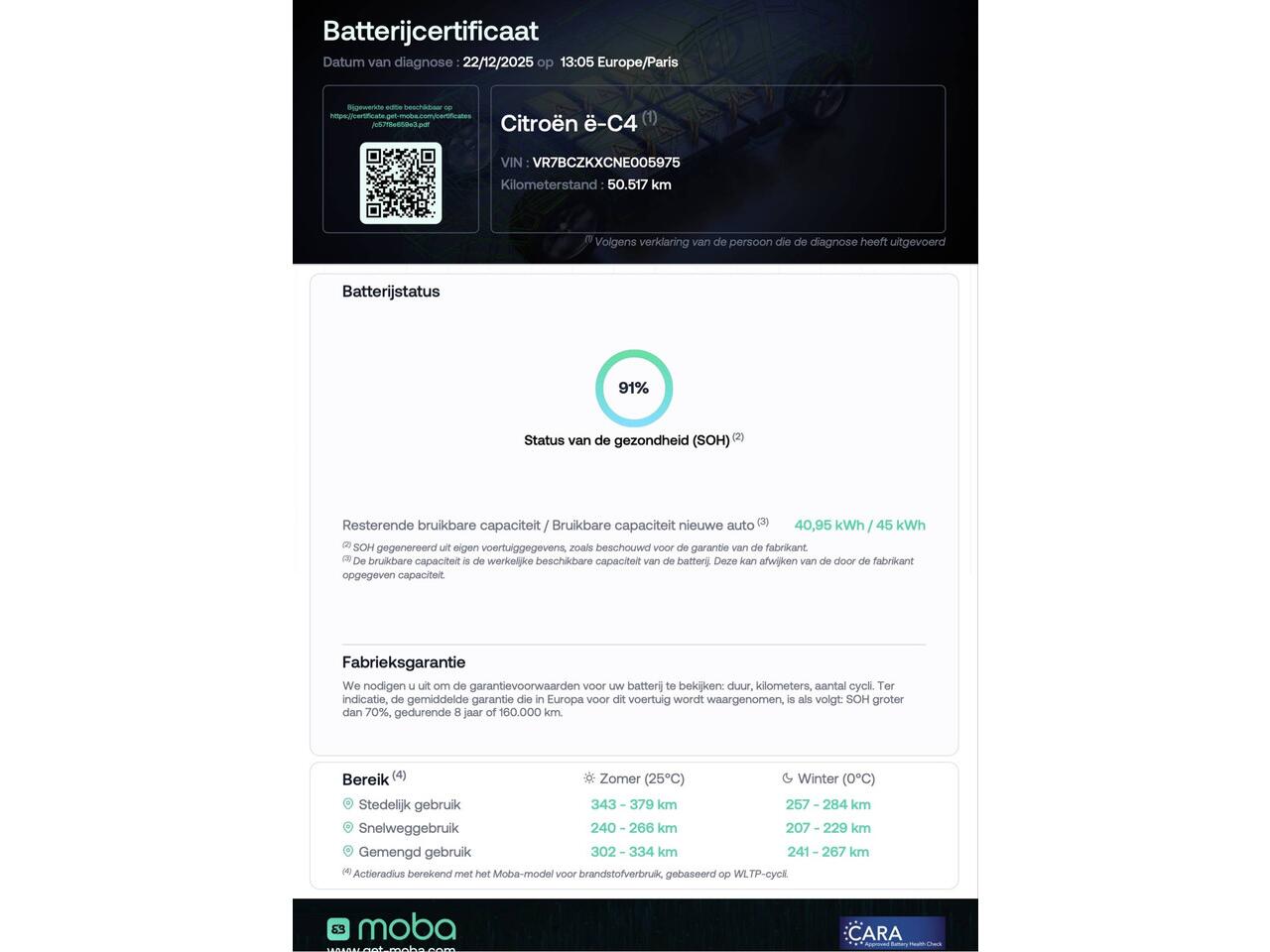 Citroen ë-C4 Feel 50 kWh Navigatie / SOH 91% / Adapt. Cruise