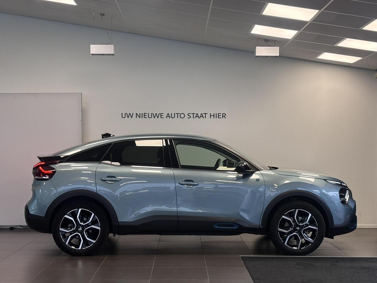 Citroen ë-C4 Shine EV 50kWh 136pk AUTOMAAT | UNIEKE KM-STAND! | LEDER | ADAPTIVE CRUISE | NAVI | STOEL+STUURVERW. | APPLE CARPLAY / ANDROID AUTO | CAMERA | CLIMA | DAB+