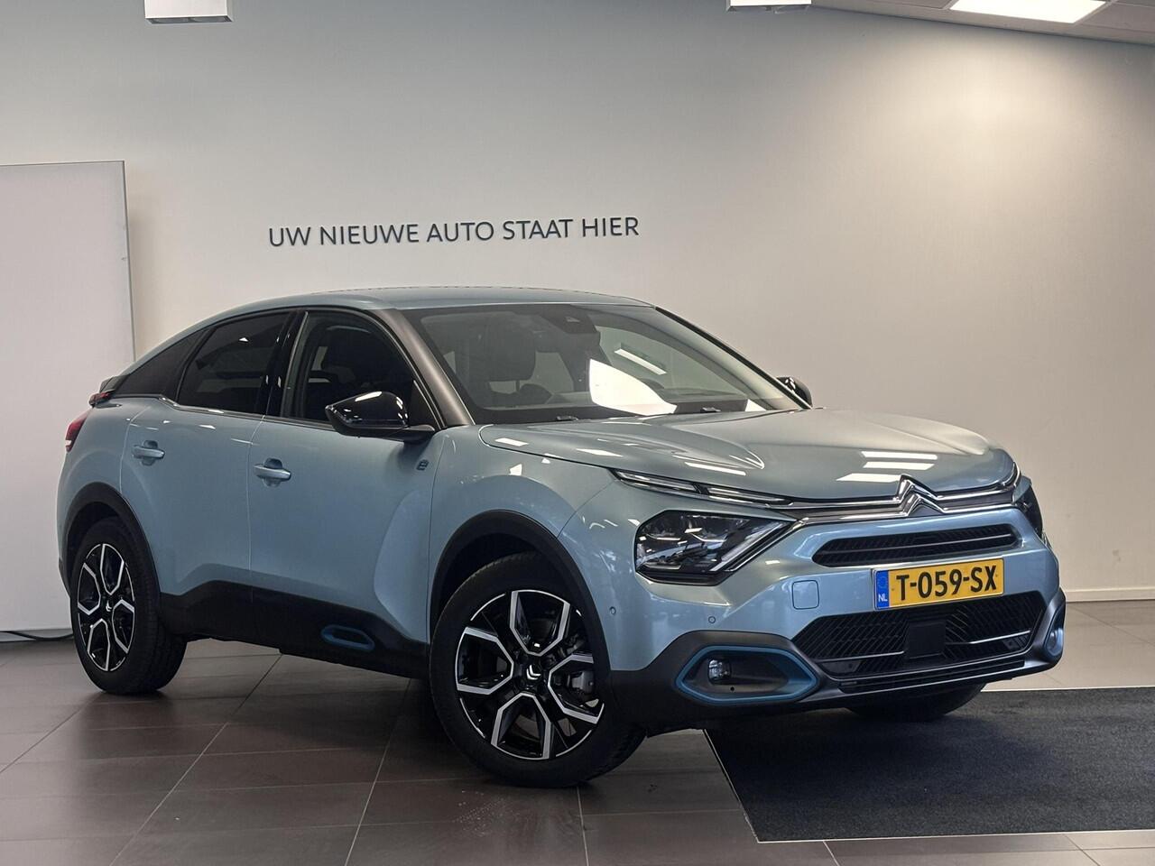 Citroen ë-C4 Shine EV 50kWh 136pk AUTOMAAT | UNIEKE KM-STAND! | LEDER | ADAPTIVE CRUISE | NAVI | STOEL+STUURVERW. | APPLE CARPLAY / ANDROID AUTO | CAMERA | CLIMA | DAB+