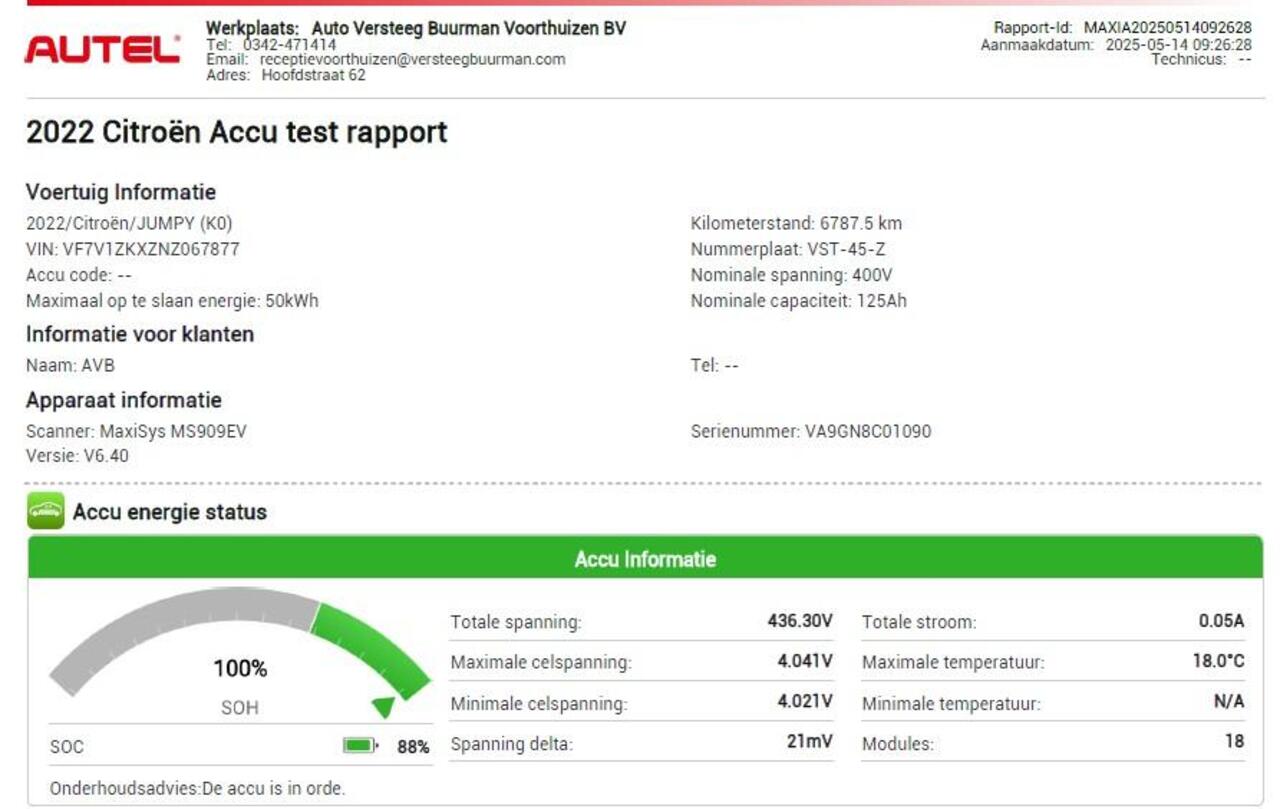 Citroen ë-Jumpy Driver 50kWh 136PK L2H1 inclusief batterijtest Navigatie, Climate Control, Keyless Go, Parkeerhulp, 100% Elektrisch!