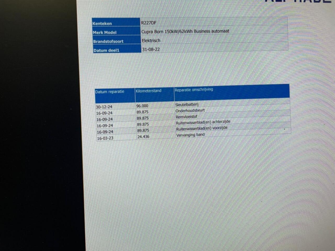 Cupra Born Business 62 kWh - Carplay, Camera, Stoel/Stuur verwarm.
