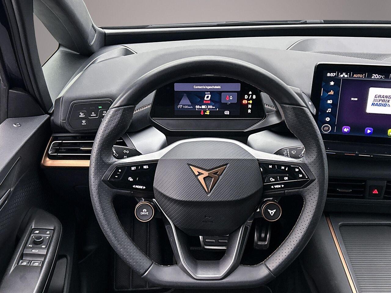 Cupra Born Adrenaline 230pk, 82 Kwh accu, Verwarmd Stuurwiel , Parkeersensoren, App connect, LED koplampen, Stoelverwarming, Airco, DAB, Radio