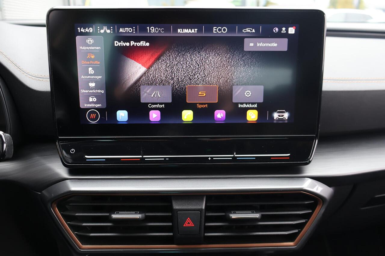 Cupra Formentor 1.4 Business Edition 204PK | 1e Eigenaar | Dealer Onderh. | BTW | 1 Laadkabel | Sfeer | Stoel/Stuur Verwarming | Full Link Activatie | Ad Cruise | Full Led | Keyless | PDC