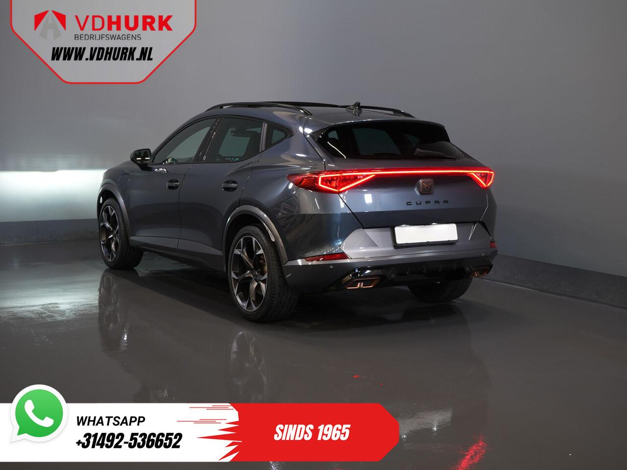 Cupra Formentor 1.4 e-Hybrid 245 pk VZ Performance Edition Pano/ Elek.Trekhaak/ Elek.Klep/ Mem.Stoel/ Matrix/ Adapt. Cruise/ Carplay/ Camera/ Stoelverw./ Stuurverw./ 19" LMV