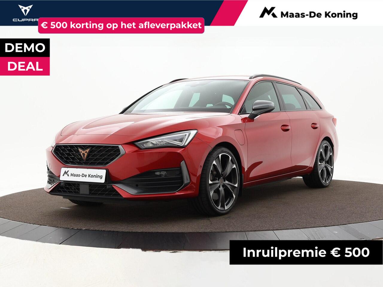 Cupra Leon Sportstourer 1.4 245pk DSG e-Hybrid VZ Performance · Camera · Elek. Trekhaak · Keyless · Apple/Android Car Play · Dodehoek Detectie · Stoel &Stuurverwarming · 19'' Inch · Garantie t/m 18-01-2027 of 90.000km