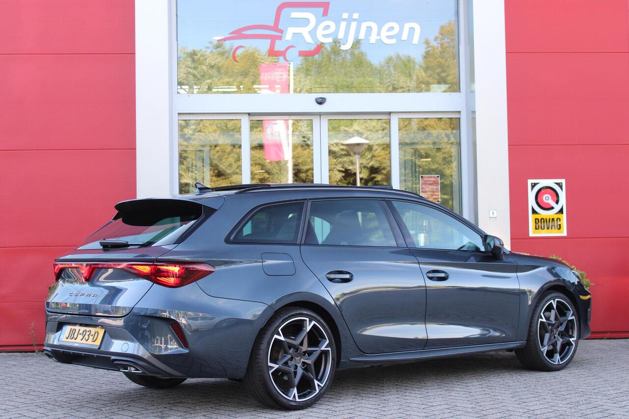 Cupra Leon Sportstourer 1.5 eTSI 150PK BUSINESS EDITION | PANORAMISCH SCHUIF/KANTELDAK | SENNHEISER AUDIO SYSTEM | ELEKTRISCH VERSTELBARE BESTUURDERSSTOEL MET GEHEUGENFUNCTIE | LED MATRIX KOPLAMPEN | DRAADLOZE APPLE CARPLAY/ANDROID AUTO | NAVIGATIE | ACHTERUITRIJ CAMERA | 19" LI