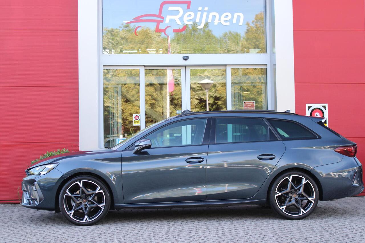 Cupra Leon Sportstourer 1.5 eTSI 150PK BUSINESS EDITION | PANORAMISCH SCHUIF/KANTELDAK | SENNHEISER AUDIO SYSTEM | ELEKTRISCH VERSTELBARE BESTUURDERSSTOEL MET GEHEUGENFUNCTIE | LED MATRIX KOPLAMPEN | DRAADLOZE APPLE CARPLAY/ANDROID AUTO | NAVIGATIE | ACHTERUITRIJ CAMERA | 19" LI