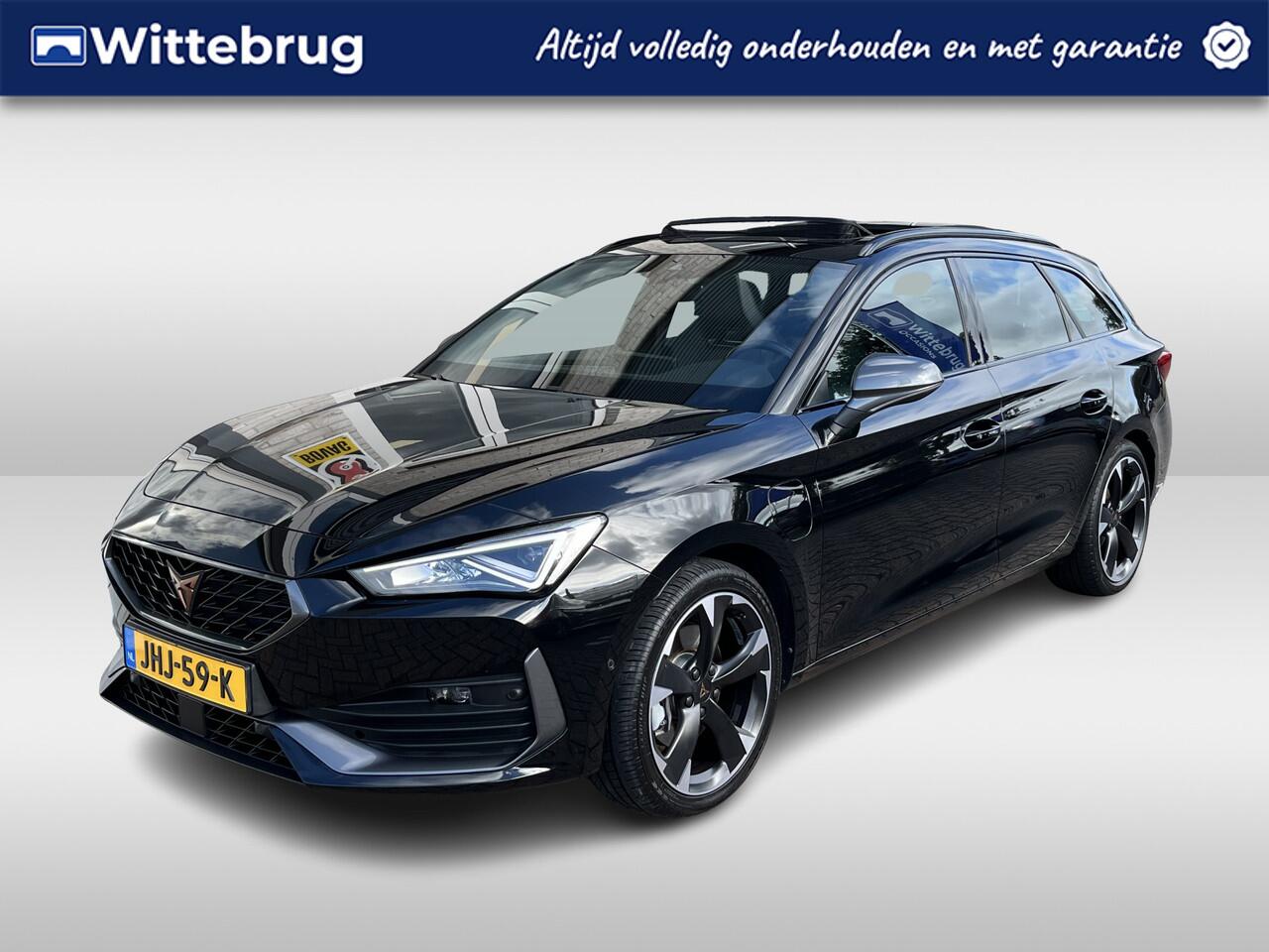 Cupra Leon Sportstourer 1.4 e-Hybrid Performance / AUTOMAAT/ PANO/ CAMERA/ PARK. SENSOREN/ MEMORY SEATS/ KEYLESS/ CRUISE/ STOEL-STUURVERWARM./ FULL LINK/ NAVI/ CLIMA/ DAB/ 18" LMV