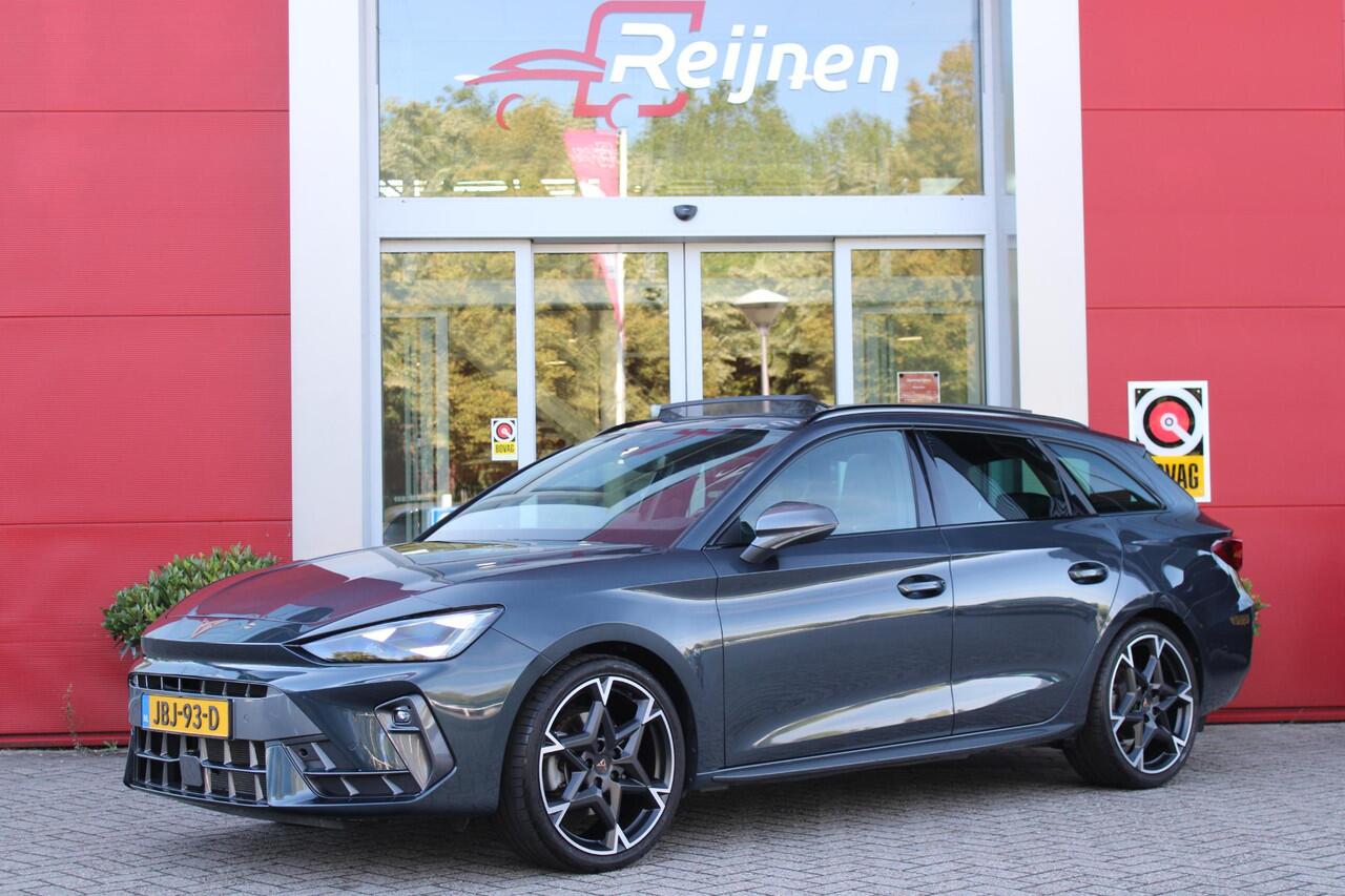 Cupra Leon Sportstourer 1.5 eTSI 150PK BUSINESS EDITION | PANORAMISCH SCHUIF/KANTELDAK | SENNHEISER AUDIO SYSTEM | ELEKTRISCH VERSTELBARE BESTUURDERSSTOEL MET GEHEUGENFUNCTIE | LED MATRIX KOPLAMPEN | DRAADLOZE APPLE CARPLAY/ANDROID AUTO | NAVIGATIE | ACHTERUITRIJ CAMERA | 19" LI