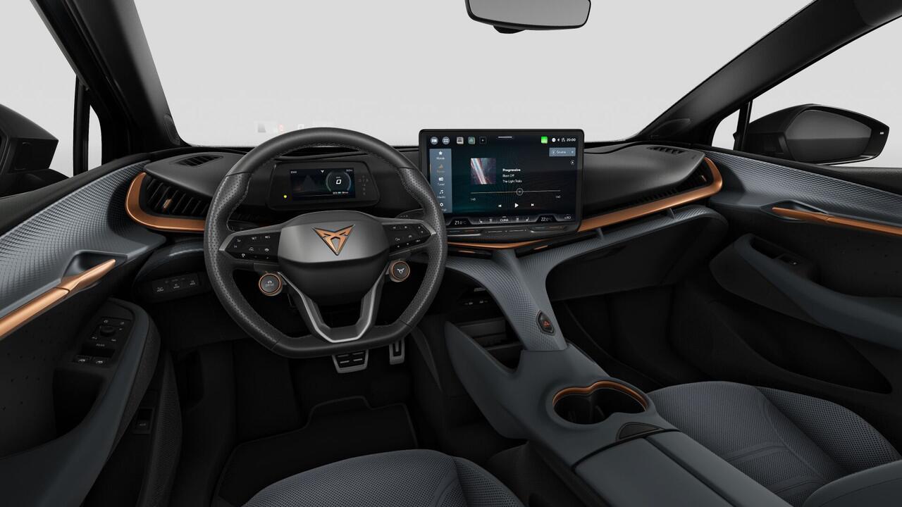Cupra Tavascan 77kWh Elektromotor 340 1AT VZ Extreme | Digitaal instrumentenpaneel (Virtual Cockpit) | Head-up Display met 'Augmented Reality' | Multifunctioneel verwarmbaar stuurwiel met start- & CUPRA-knop