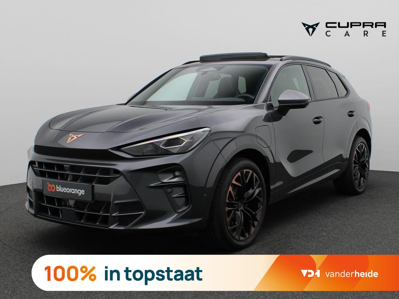 Cupra Terramar 1.5 TSI e-Hybrid VZ Performance 272PK DSG matrix led, Leder, trekhaak, Sennheiser audio, 360gr. camera, head-up display, alarm, elektrisch glazen panorama-dak, winterpakket, adaptive cruise met travel assist, side assist, virtual pedal, keyless, 20" licht